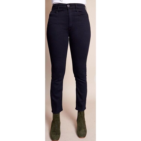 3X1 New York W4 COLETTE SLIM CROP JEAN in TAR BLACK NWT Size 30 - Picture 2 of 10